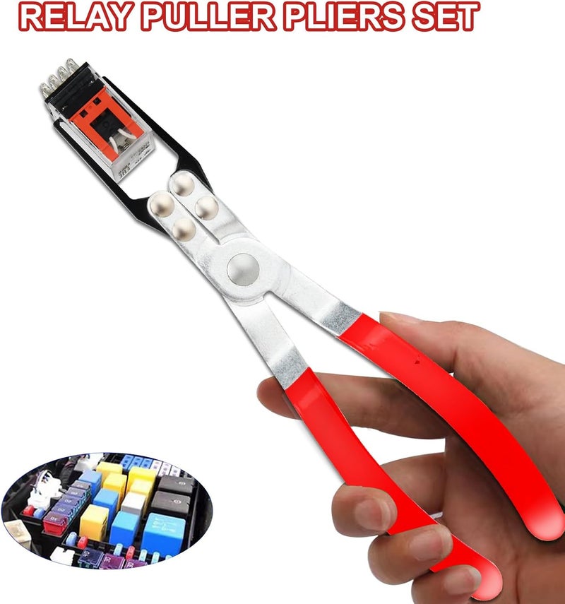 Aleric Relay Puller Pliers and Fuse Puller Plier, Automotive Relay Fuses Puller Tools Fuse Removal Tool, Pliers for Removing Relays on Vehicles, Car Electrical Remover Tool - Image 3